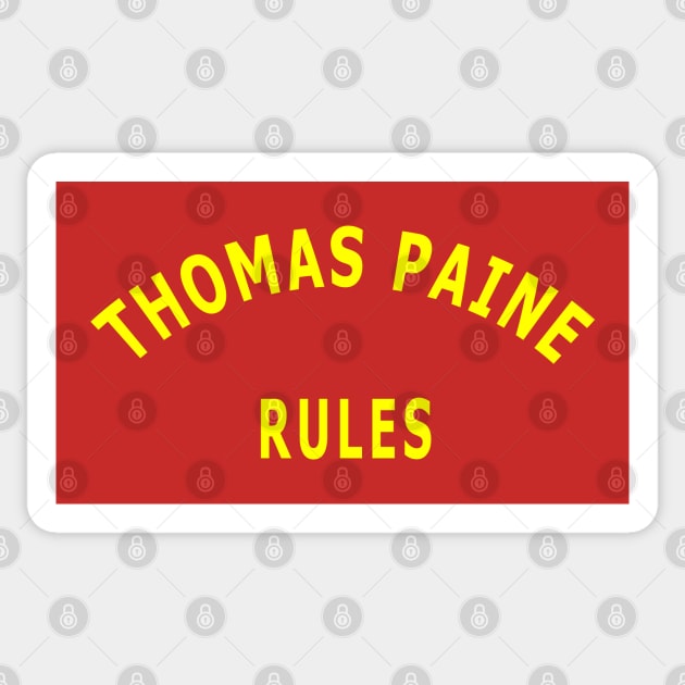 Thomas Paine Rules Sticker by Lyvershop